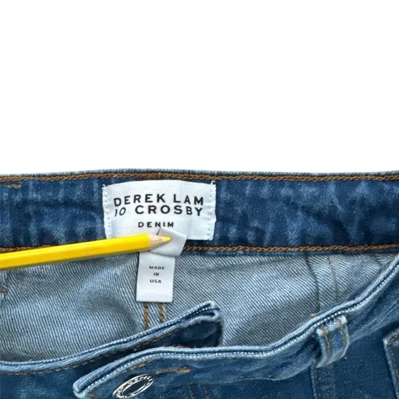 10 Crosby Derek Lam Blue Dark Wash Ankle Cropped Jeans - Picture 10 of 12